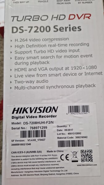Vand Set Supraveghere Hikvision – DVR + 6 camere, toate la cutie + HDD 1TB