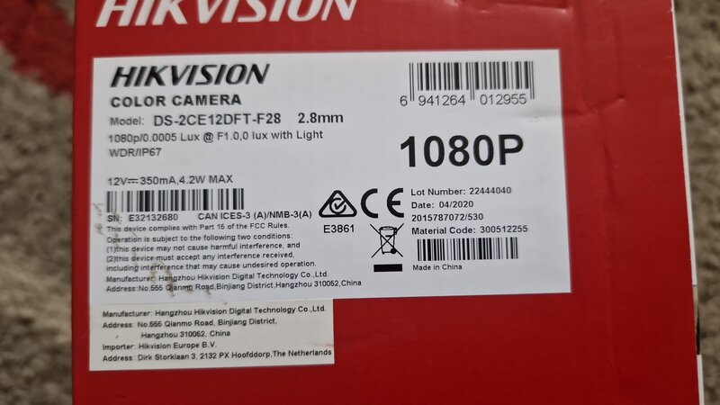 Vand Set Supraveghere Hikvision – DVR + 6 camere, toate la cutie + HDD 1TB